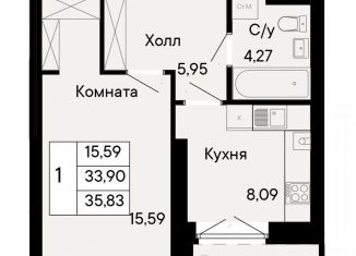 Продам однокомнатную квартиру, 35.8 м2, Ростовская область