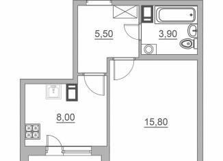 Продаю 1-ком. квартиру, 34.6 м2, Всеволожск, Взлётная улица, 14