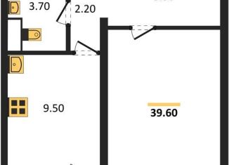 Продажа однокомнатной квартиры, 39.6 м2, Воронеж, Ростовская улица, 18А