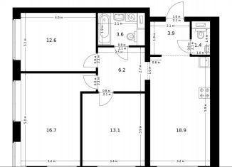 Продается 3-ком. квартира, 76.4 м2, Москва, жилой комплекс Полар, 1.5, район Северное Медведково