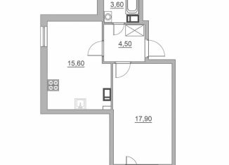 Продам 1-ком. квартиру, 43.2 м2, Всеволожск, Взлётная улица, 14