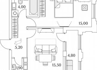 Продам 1-ком. квартиру, 44 м2, Санкт-Петербург, Планерная улица, 99, муниципальный округ Юнтолово