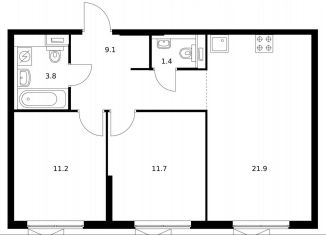 Продажа 2-ком. квартиры, 57.8 м2, Москва, САО