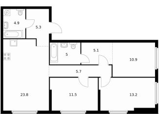 Продажа 3-ком. квартиры, 85.4 м2, Москва, ЖК Барклая 6, жилой комплекс Барклая 6, к7