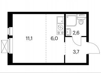 Квартира на продажу студия, 23 м2, Московская область