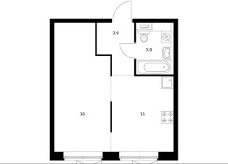 Продается 1-комнатная квартира, 34.1 м2, Москва, метро Озёрная