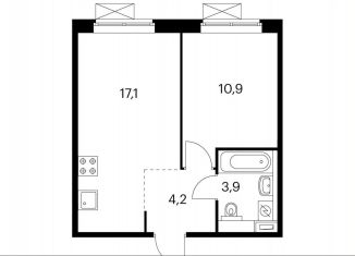 Продаю 1-ком. квартиру, 36.2 м2, Московская область