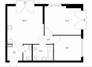 2-ком. квартира на продажу, 56 м2, Москва, жилой комплекс Барклая 6, к6, район Филёвский Парк