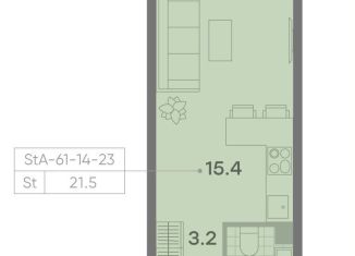 Продается квартира студия, 21.5 м2, Москва, ЖК Парксайд, 3, район Чертаново Центральное