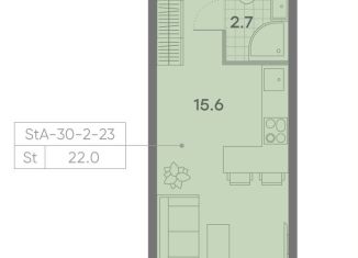 Продам квартиру студию, 22 м2, Москва, ЖК Парксайд, 3, район Чертаново Центральное