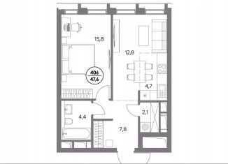 Продам 1-комнатную квартиру, 47.6 м2, Москва, метро Бауманская