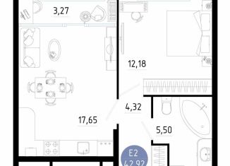 Продается однокомнатная квартира, 42.9 м2, Рязань