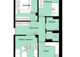 Продажа трехкомнатной квартиры, 75.4 м2, Красноярск, Свердловская улица, 6Е