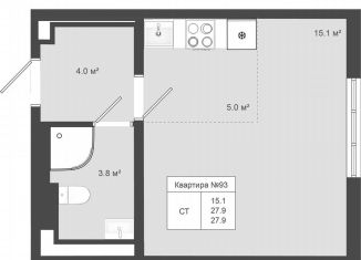 Продается квартира студия, 27.9 м2, Москва