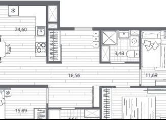 3-ком. квартира на продажу, 97.1 м2, Санкт-Петербург, Калининский район