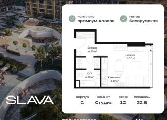 Продажа квартиры студии, 32.8 м2, Москва, Ленинградский проспект, вл8