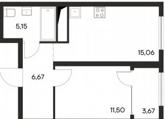 Продается 1-ком. квартира, 42.1 м2, Симферополь, Киевская улица, 189