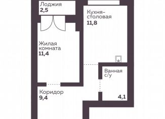 Продам 1-ком. квартиру, 36.7 м2, Екатеринбург, метро Проспект Космонавтов