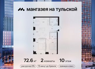 Продаю 2-ком. квартиру, 72.6 м2, Москва, ЮАО