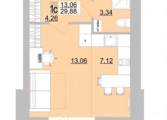 Продаю квартиру студию, 29.9 м2, Берёзовский