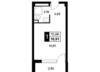 Продаю квартиру студию, 18.9 м2, Алушта, Перекопская улица, 4