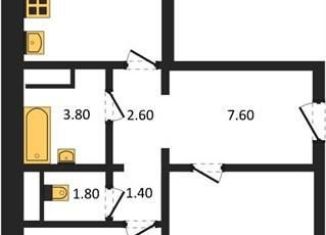 2-ком. квартира на продажу, 65 м2, Воронежская область, улица Пескова, 6