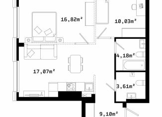 Продам 2-ком. квартиру, 60.8 м2, Челябинск, Центральный район, улица Труда, 187