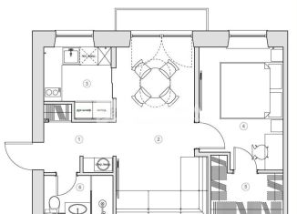 Продается 2-комнатная квартира, 44 м2, Москва, улица Винокурова, 11к2, станция Крымская