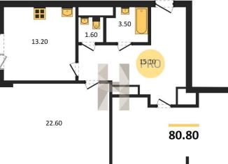 Продажа 2-комнатной квартиры, 80.8 м2, Воронеж, улица Красных Партизан, 35