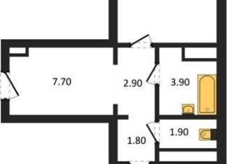 Продается 1-ком. квартира, 47.9 м2, Воронеж, улица Пескова, 6, Центральный район