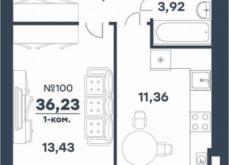 Продам 1-ком. квартиру, 36.2 м2, Волгоградская область