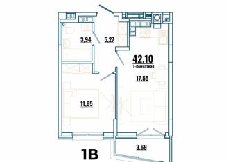 Продажа однокомнатной квартиры, 42.1 м2, Ростов-на-Дону