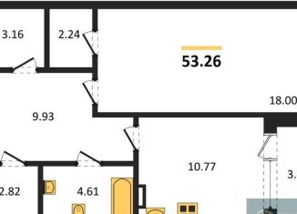 Продажа 1-ком. квартиры, 53.3 м2, Воронеж, улица 45-й Стрелковой Дивизии, 259/27, Коминтерновский район