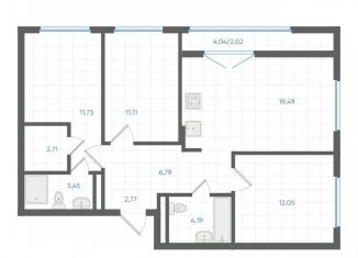 Продажа трехкомнатной квартиры, 76.3 м2, Екатеринбург, Ленинский район