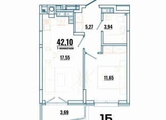 Продается 1-комнатная квартира, 42.1 м2, Ростовская область