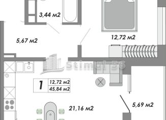 Продажа 1-ком. квартиры, 45.8 м2, Оренбург