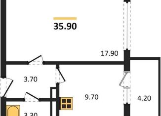 Продается 1-ком. квартира, 35.9 м2, Воронеж, улица Полковника Богомолова, 1, Советский район