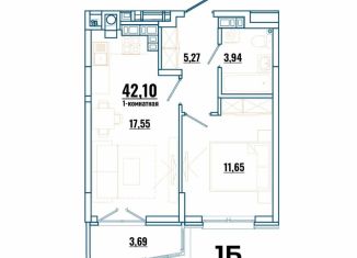 Продаю однокомнатную квартиру, 42.1 м2, Ростов-на-Дону