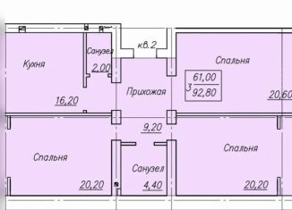 Продам 3-комнатную квартиру, 92 м2, Оренбург, Ростошинская улица, 20