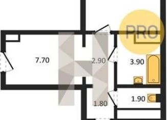 Продам 1-комнатную квартиру, 47.8 м2, Воронеж, улица Пескова, 6