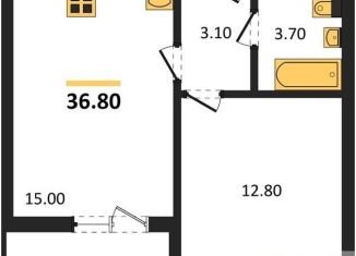 Однокомнатная квартира на продажу, 36.8 м2, Воронеж, улица Полковника Богомолова, 1