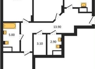 Продам 3-ком. квартиру, 90.6 м2, Краснодар, улица Красных Партизан, 35, Прикубанский округ