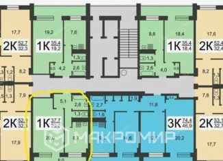 1-комнатная квартира на продажу, 37.3 м2, Москва, 5-я Кожуховская улица, 14к1, метро Автозаводская