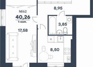 Однокомнатная квартира на продажу, 40.3 м2, Волгоградская область