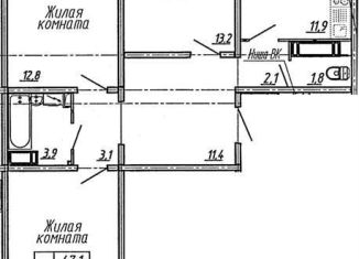 Трехкомнатная квартира на продажу, 83.1 м2, Воронеж, улица Пескова, 6, Центральный район