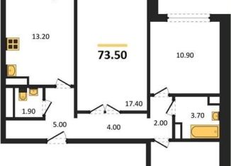 Продам 3-комнатную квартиру, 73.5 м2, Воронеж, улица Полковника Богомолова, 1