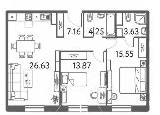 Продаю 2-ком. квартиру, 71.1 м2, Москва, Останкинский район, улица Годовикова, 11к5