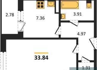 Продаю однокомнатную квартиру, 33.8 м2, Воронеж, улица 45-й Стрелковой Дивизии, 259/27, Коминтерновский район