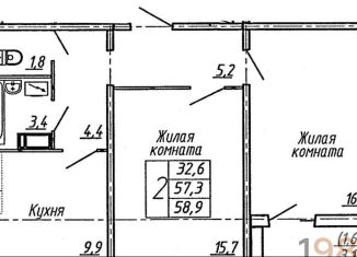 Продаю 2-ком. квартиру, 58.9 м2, Воронеж, улица Пескова, 6, Центральный район