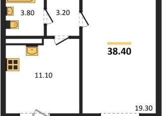 Однокомнатная квартира на продажу, 38.4 м2, село Ямное, Просёлочная улица, 2к5